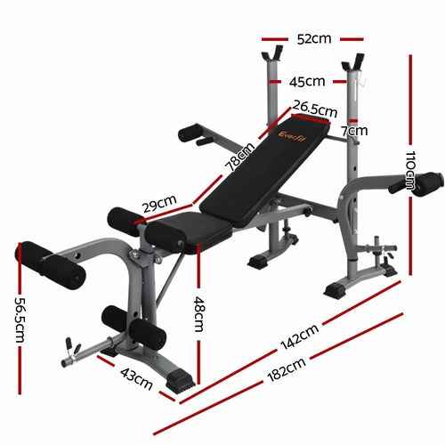 Banco de musculación Everfit 7 en 1 con extensión de piernas