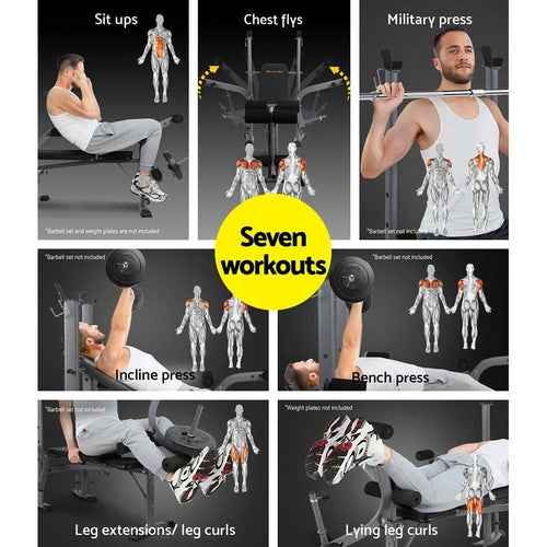 Banco de musculación Everfit 8 en 1 ajustable