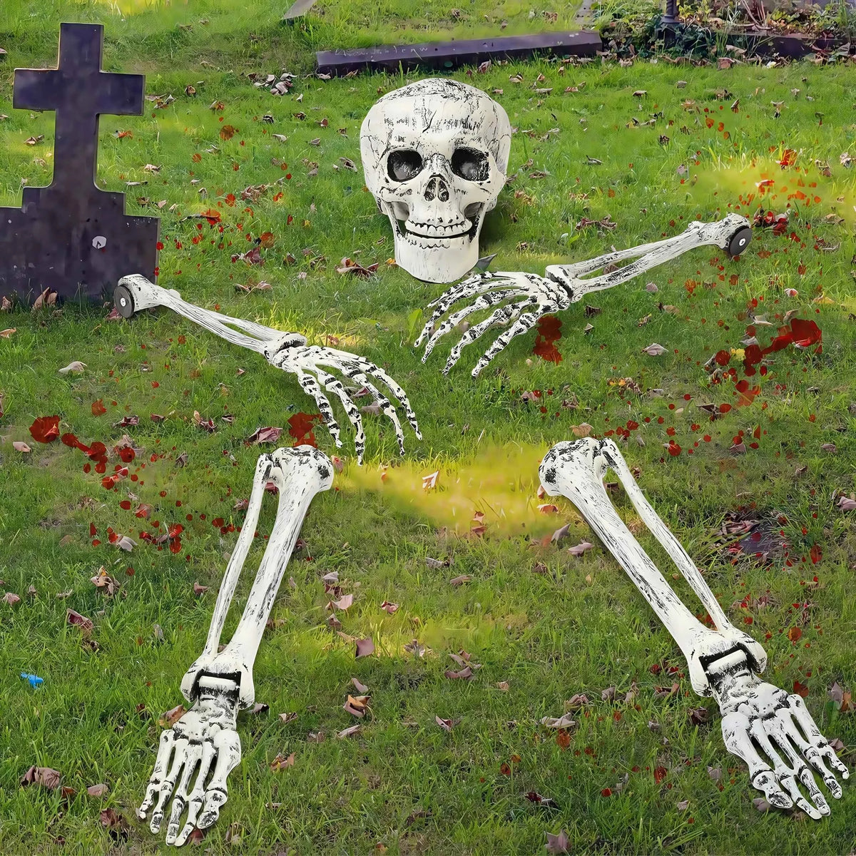 Estacas de Esqueleto para Halloween – Decoración Espeluznante para Jardín