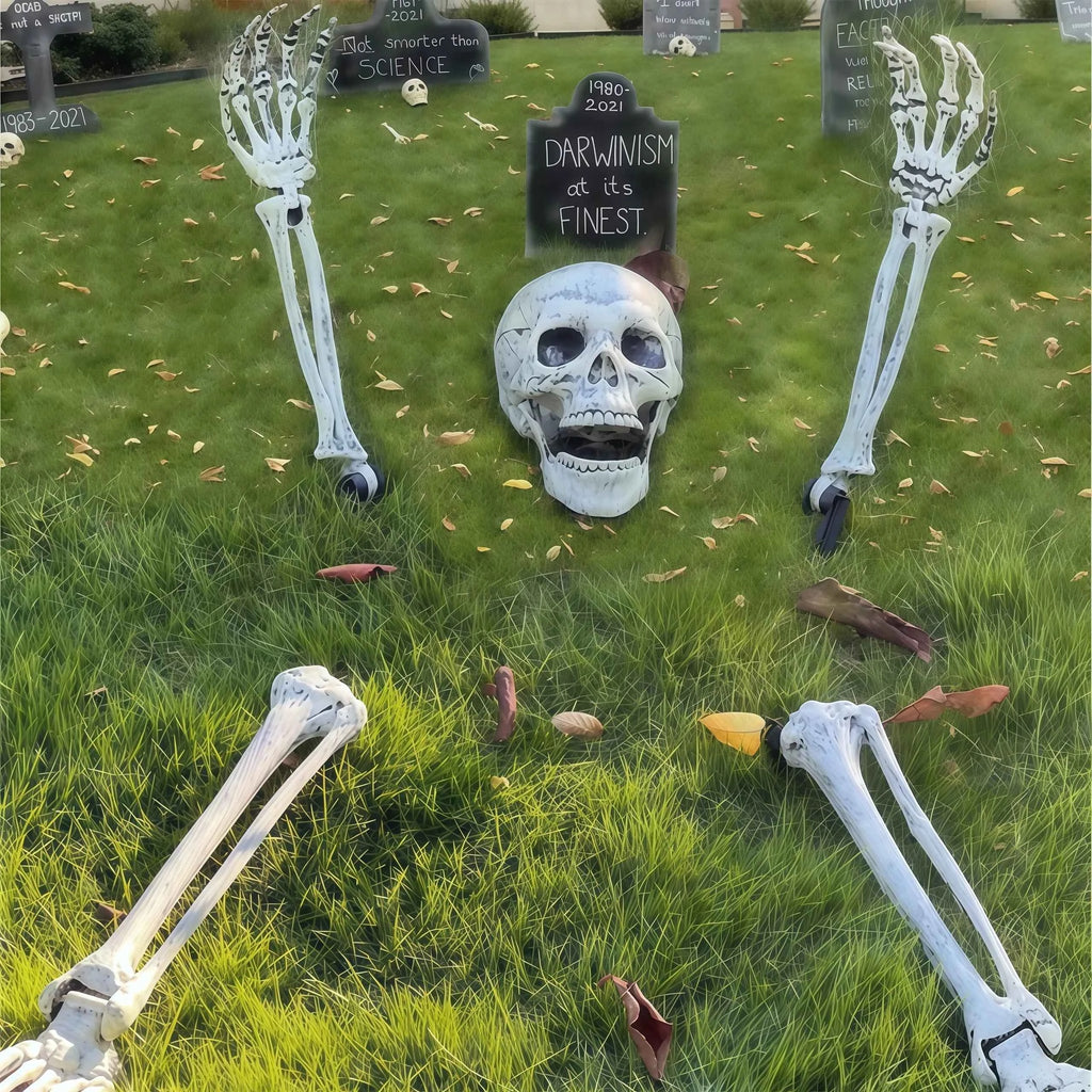 Estacas de Esqueleto para Halloween – Decoración Espeluznante para Jardín