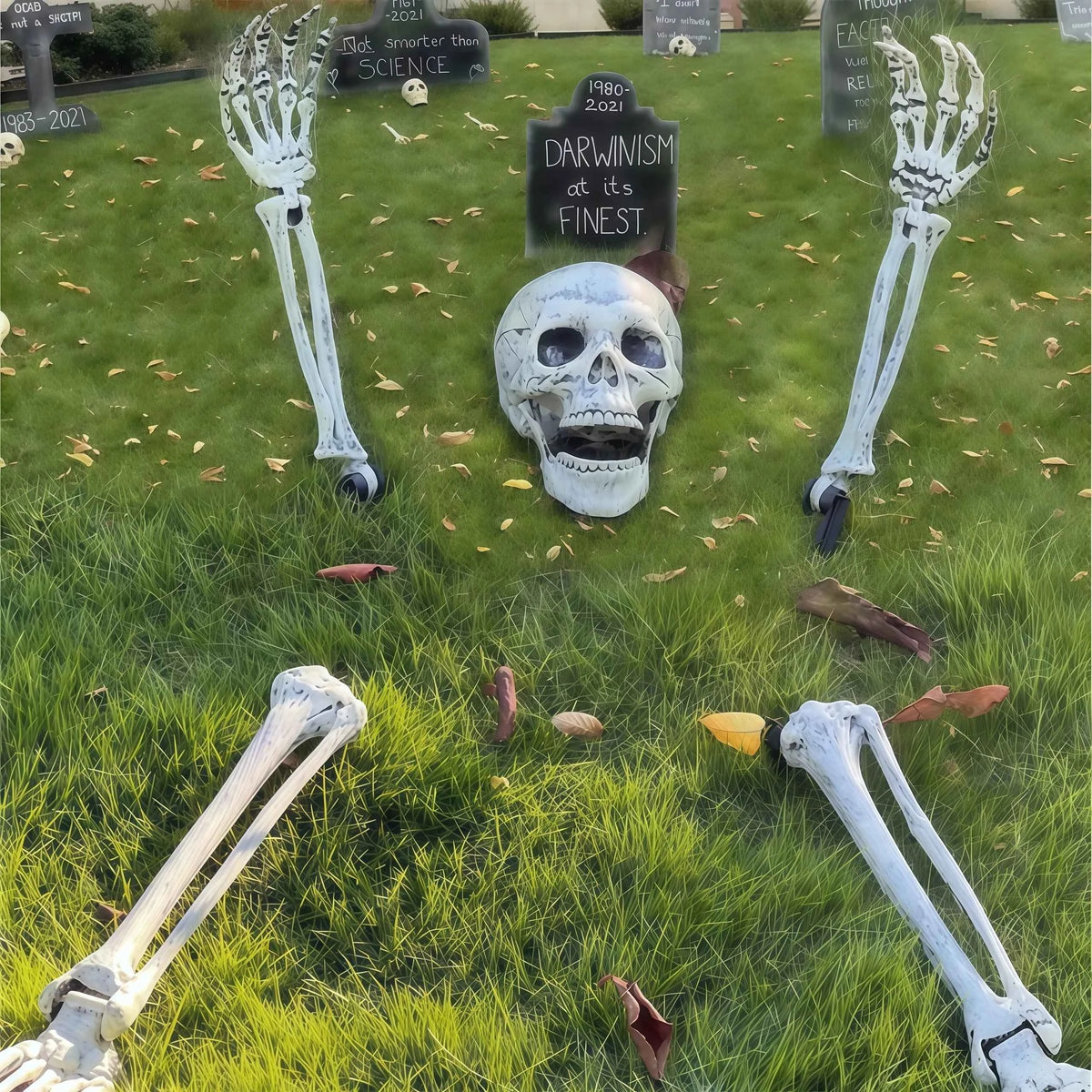 Estacas de Esqueleto para Halloween – Decoración Espeluznante para Jardín