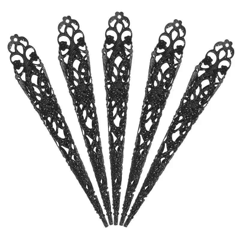 Garras Florales para Dedos – Uñas Decorativas de Halloween y Cosplay
