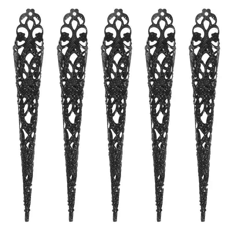 Garras Florales para Dedos – Uñas Decorativas de Halloween y Cosplay