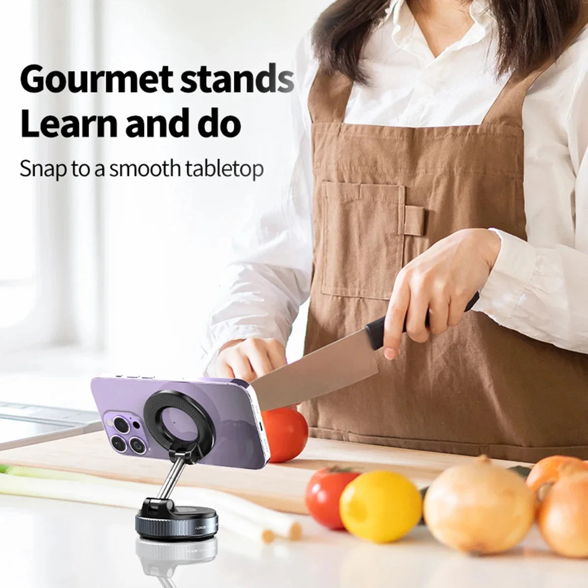 360° Magnetic Car Phone Mount | Vacuum Suction and Adjustable Rotation