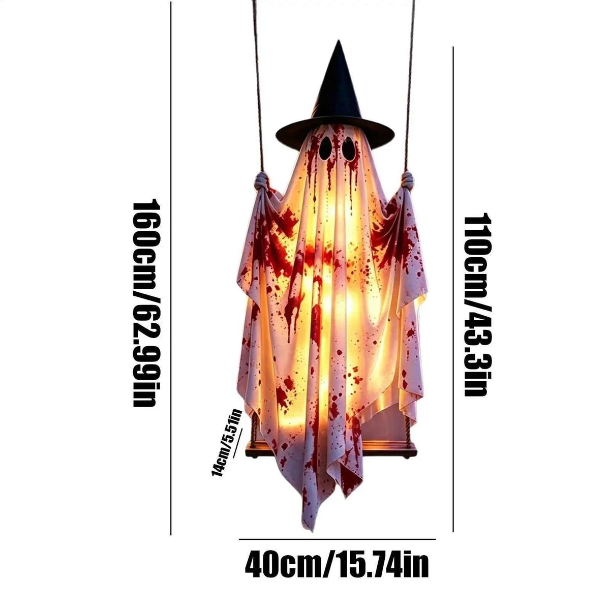 Fantasma Colgante de Halloween – Decoración para Jardín y Exterior
