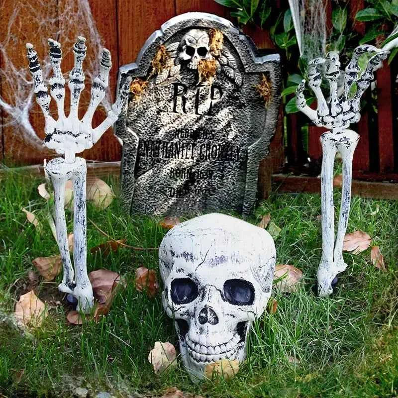 Estacas de Esqueleto Realistas – Decoración de Halloween para Jardín y Exterior.
