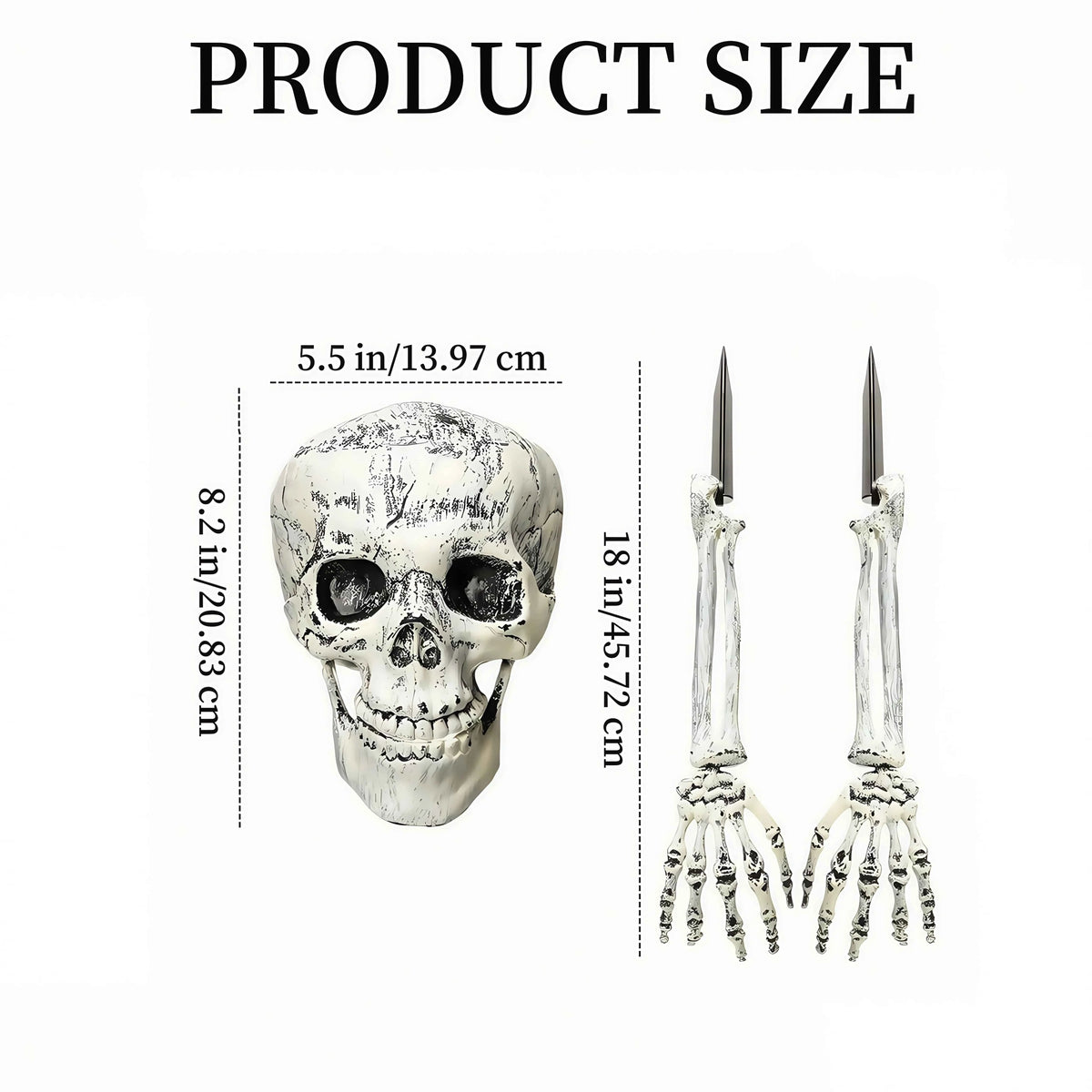 Estacas de Esqueleto para Halloween – Decoración Espeluznante para Jardín
