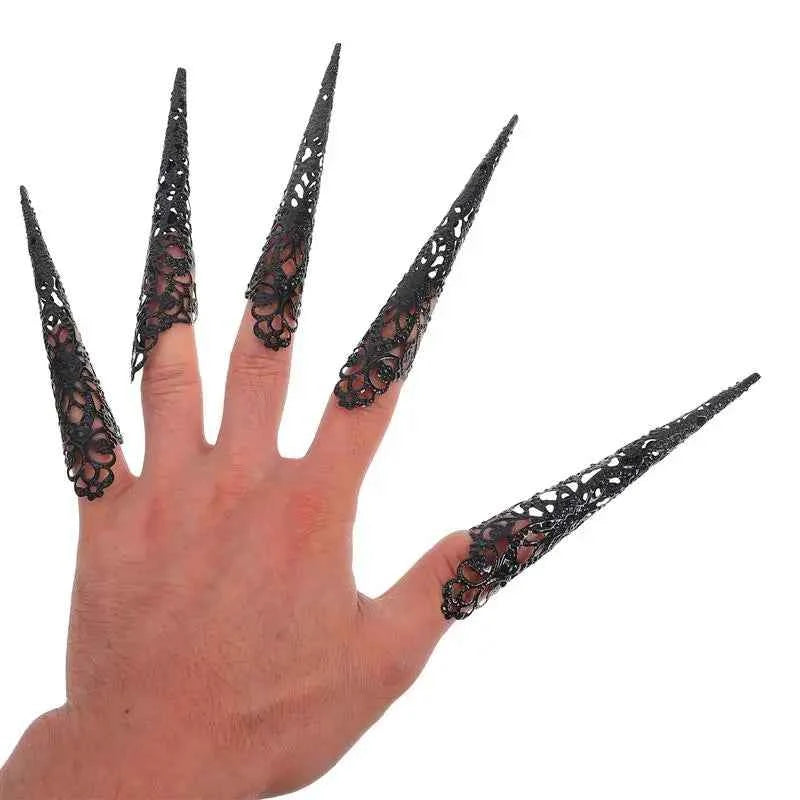 Garras Florales para Dedos – Uñas Decorativas de Halloween y Cosplay