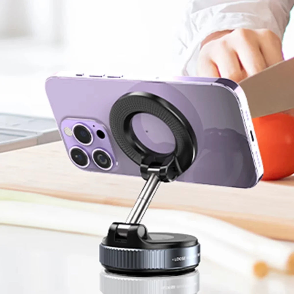 360° Magnetic Car Phone Mount | Vacuum Suction and Adjustable Rotation