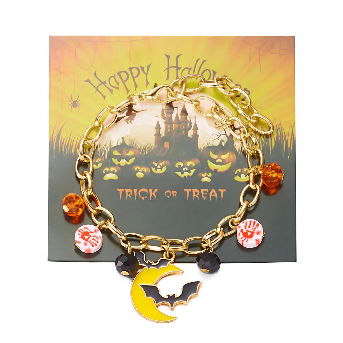 🎃 Pulsera Halloween Fantasmas, Dios de la Muerte y Calabaza