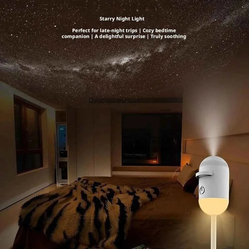 Lámpara proyector de galaxias 2 en 1 USB, luz nocturna de cielo estrellado con diapositivas HD