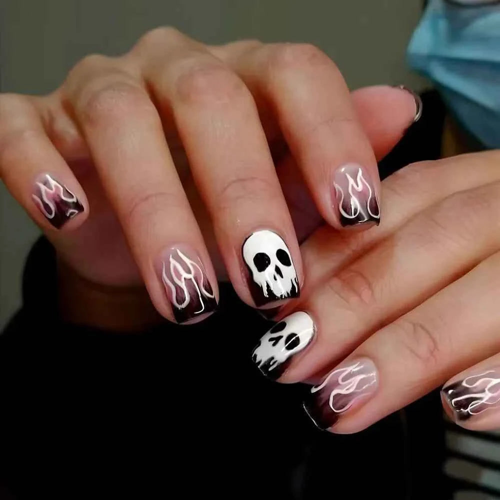 Uñas Postizas de Halloween – 24 Piezas