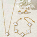 Set de Joyería de Acero Inoxidable con Trébol de Cuatro Hojas
