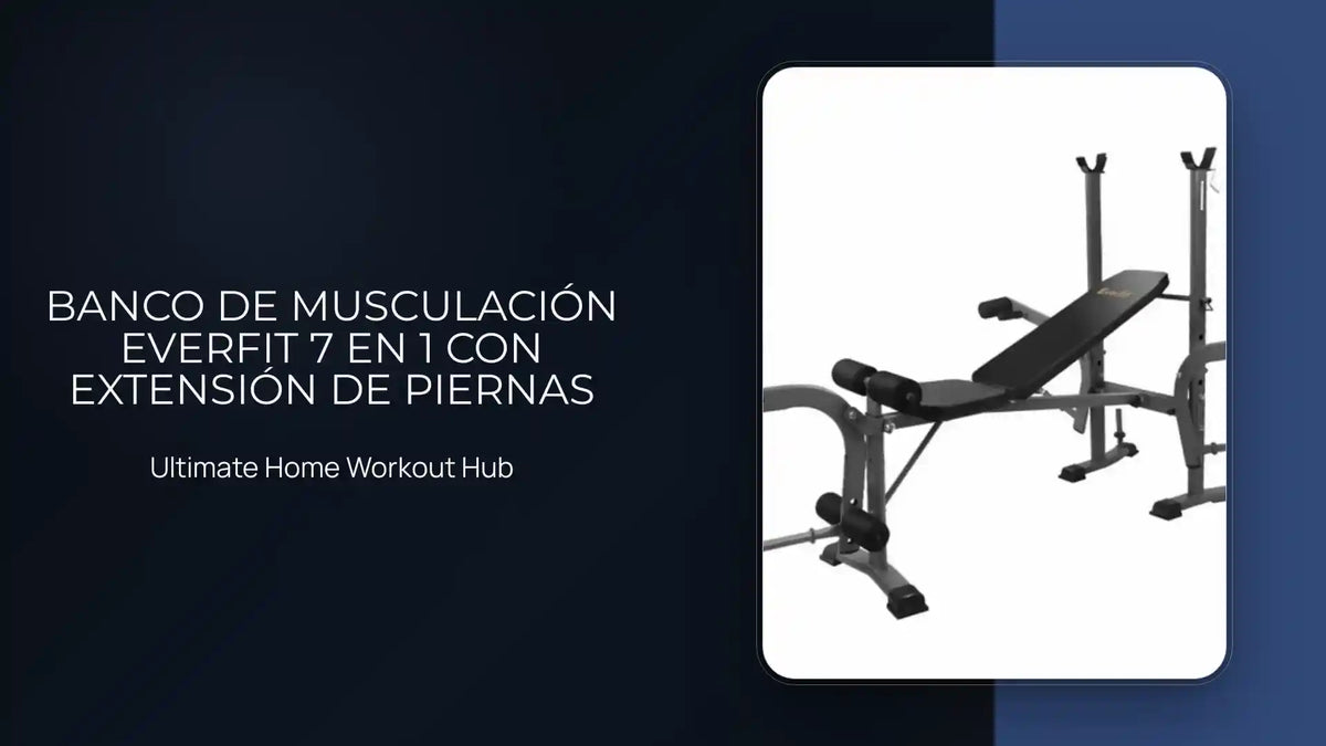 Banco de musculaci&oacute;n Everfit 7 en 1 con extensi&oacute;n de piernas by@Outfy